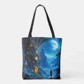 Tote Bag Mystic Tree Home Dreamscape (Dos)