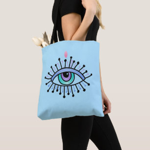Tote Bag Mystique du troisième oeil spirituel Yoga deux côt
