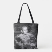 Tote Bag Nageur vintage de gros morceau (Dos)
