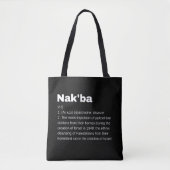 Tote Bag Nakba Signification design Nakba Définition texte (Devant)