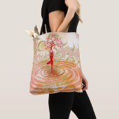 Tote Bag Namaste Citation Arbre de vie Zen Yoga Zen (De près)