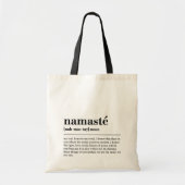 Tote Bag Namaste Définition Yoga Moderne Méditation Minimal (Devant)
