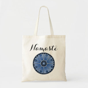 Tote Bag Namaste Moderne Mandala Bleu