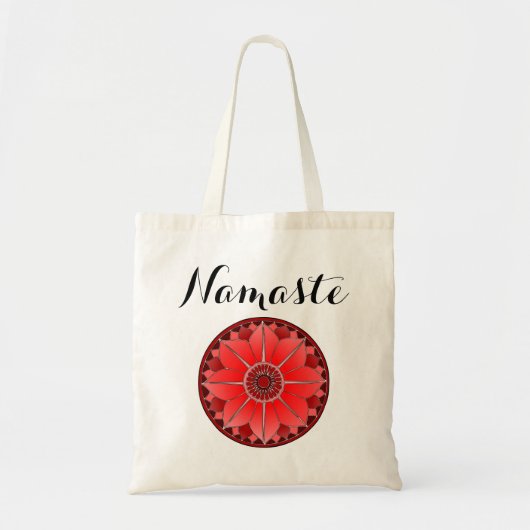 Tote Bag Namaste moderne Red Mandala (Devant)