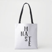 Tote Bag Namaste | noir blanc double face (Devant)