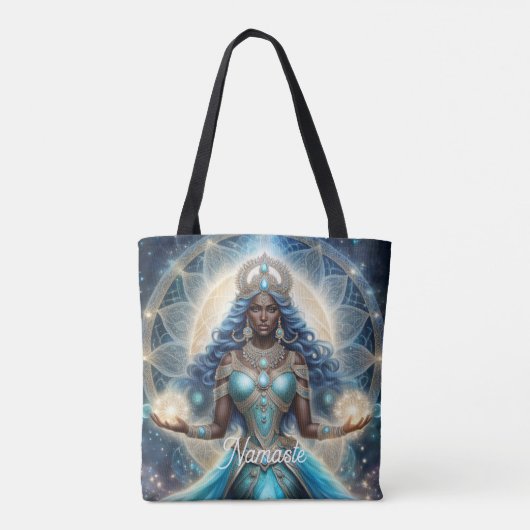 Tote Bag Namaste, Yoga, Méditation, Paix, Respect (Dos)