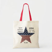 Tote Bag Name || 250th Happy Birthday America Custom (Devant)