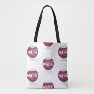 Tote Bag Napa Space Style Vin Verre Agence Motif