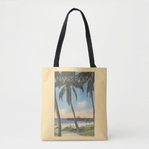 Tote Bag Naples vintage, golfe de Floride et jetée