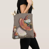 Tote Bag Napping Gnome (De près)