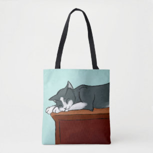 Tote Bag Napping Kitty
