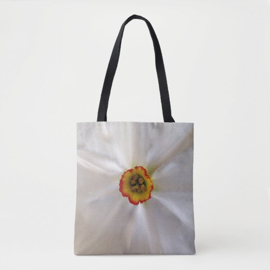 Tote Bag narcisse blanche perle (Devant)