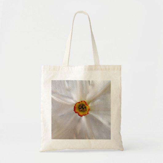 Tote Bag narcisse blanche perle (Devant)