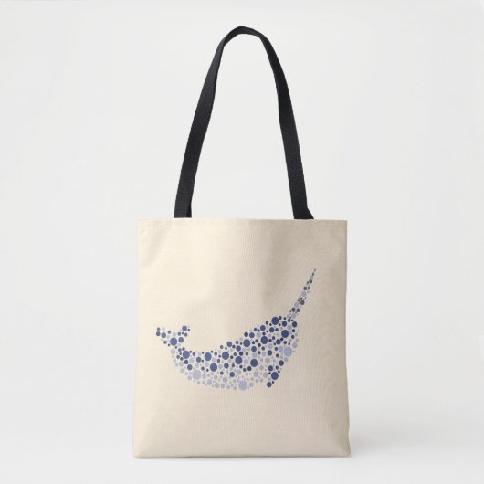 Tote Bag Narwhal En Points (Devant)