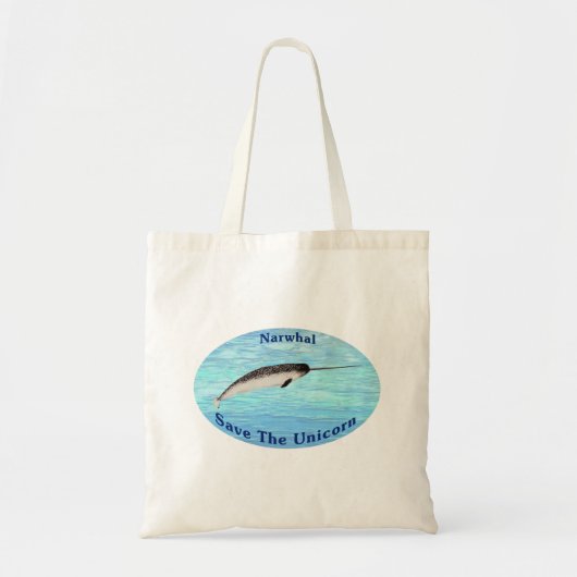 Tote Bag Narwhal - Sauvez La Licorne (Devant)