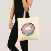 Tote Bag Narwhale arc-en-ciel (Devant (produit))