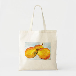 Tote Bag Nashi poires jaune aquarelle fruit
