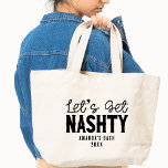 Tote Bag Nashville Bachelorte Party<br><div class="desc">Avez-vous besoin d'un sac de bachelorette qui fera rire tout le monde ? Alors ce Sac fourre-tout de femme de chambre de Nashville Bachelorette Party personnalisé est parfait pour vous! Non seulement c'est hilarant, mais il est également fourni avec beaucoup de place pour stocker toutes vos fournitures de soirée de...</div>