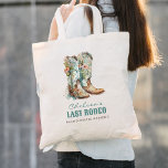 Tote Bag Nashville Dernier Rodeo Boots Bachelorette Party<br><div class="desc">Nashville Dernier Rodeo Boots Bachelorette Party sac fourre-tout est parfait pour votre Nash Bash! Des bottes florales adorables mettent en avant cette fête de bachelorette.</div>