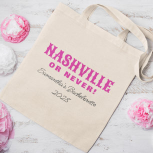 Tote Bag Nashville Ou Jamais Hot Rose Retro Bachelorette