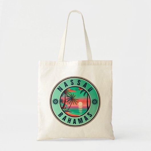 Tote Bag Nassau Bahamas Retro Voyage Souvenir 1950 (Devant)
