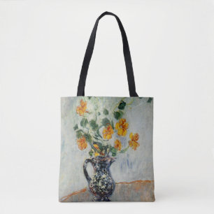Tote Bag Nasturtiums dans un vase bleu de Monet