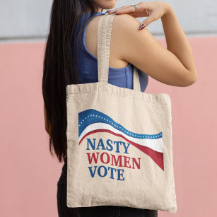 Tote Bag Nasty Women Vote American Flag Feminist Voter