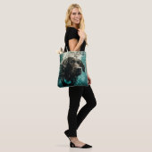 Tote Bag Natation Labrador Chiot Design sous-marin (Sur le modèle)