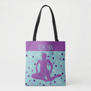 Tote Bag Natation synchronisée Aqua et Purple Personnalisée