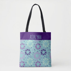 Tote Bag Natation synchronisée Aqua et Purple Personnalisée