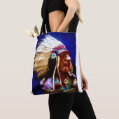 Tote Bag Native American "Omaha Chief" (De près)