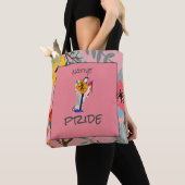 Tote Bag Native American Still Here Ayasha Cartoon Floral (De près)