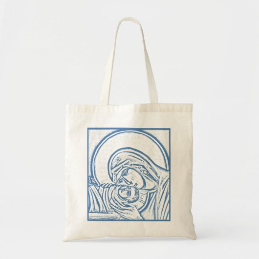 Tote Bag Nativité bleue Fourre-tout (Devant)