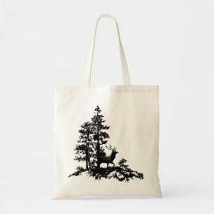 Tote Bag Nature animale de cerfs communs blancs noirs de