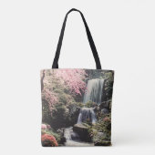 Tote Bag Nature Cascade Cerisier Arbre Cascade Botanique (Dos)