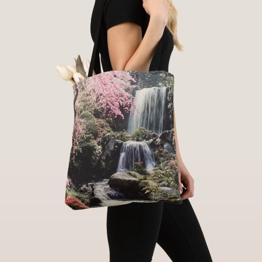 Tote Bag Nature Cascade Cerisier Arbre Cascade Botanique (De près)