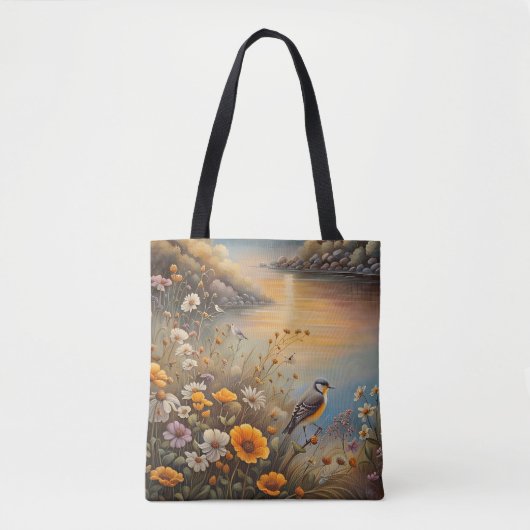 Tote Bag Nature des oiseaux, illustration de l'imaginaire,  (Devant)