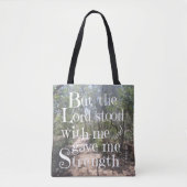 Tote Bag Nature Fourre-tout avec Verse de Timothy 4:17 (Devant)