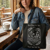 Tote Bag Nature Hiker River Badge Your Text