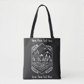 Tote Bag Nature Hiker River Badge Your Text (Devant)