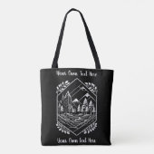 Tote Bag Nature Hiker River Badge Your Text (Dos)