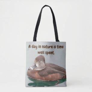 Tote Bag Nature Lover Femme Lake Canard Photo Oiseau sauvag