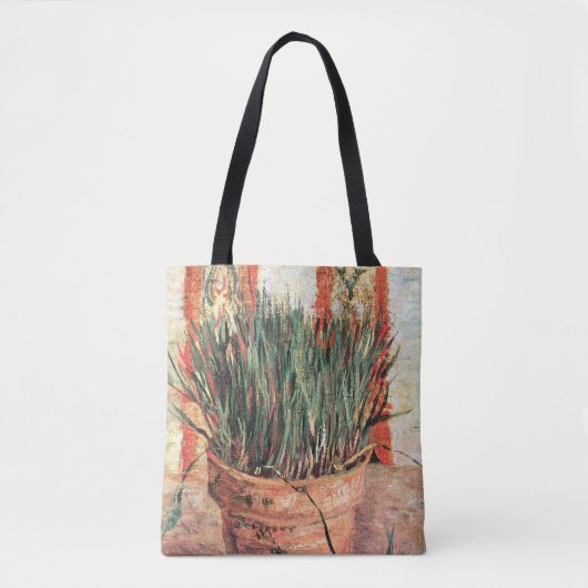 Tote Bag Nature morte Pot de fleurs avec ciboulette par Vin (Devant)