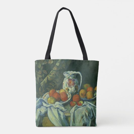 Tote Bag Nature morte, rideau et pichet de Paul Cezanne (Dos)