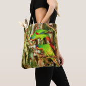 Tote Bag Nature tropicale Parrots Oiseaux verts (De près)