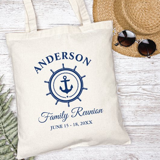 Tote Bag Nautical Anchor Helm Family Reunion