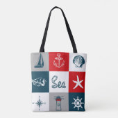 Tote Bag Nautical themed design (Dos)