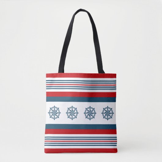 Tote Bag Nautical themed design (Devant)