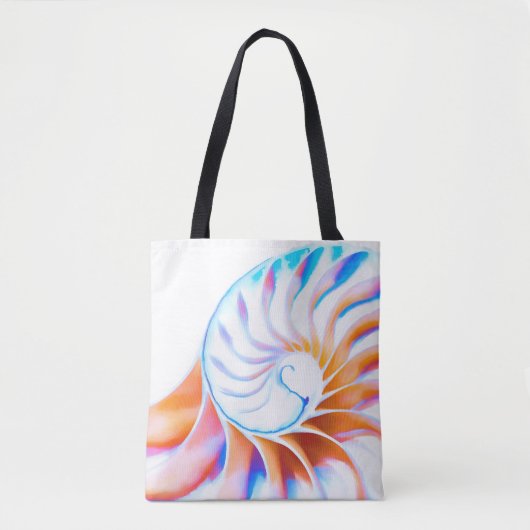 Tote Bag Nautilus coloré (Devant)