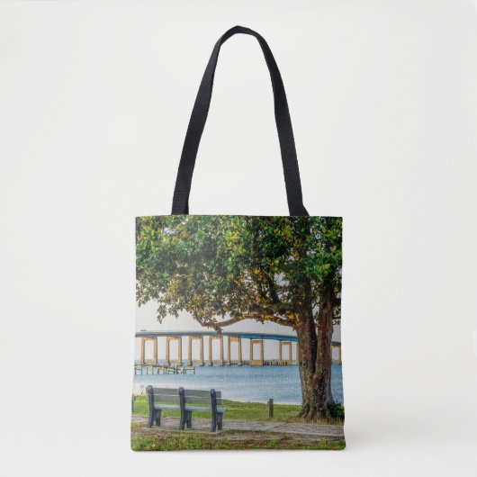 Tote Bag Navarre Park Bench and Bridge (Devant)